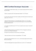 AWS Certified Developer Associate &vert;50 Questions with 100&percnt; Correct Answers &vert; Updated & Verified