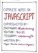 Class notes JavaScript  JavaScript
