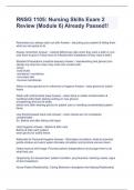 RNSG 1105&colon; Nursing Skills Exam 2 Review &lpar;Module 6&rpar; Already Passed&excl;&excl;