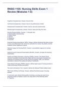 RNSG 1105&colon; Nursing Skills Exam 1 Review &lpar;Modules 1-5&rpar;