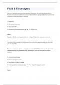 Fluid & Electrolytes 154 Questions And Answers