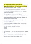 OB proctored ATI 2023 Exam &vert;A&plus; Graded&vert;Questions with Verified Answers