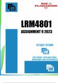 LRM4801 Assignment 9 Semester 2 2023