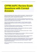 CPPM AAPC Review Exam Questions with Correct Answers 