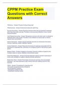 CPPM Practice Exam Questions with Correct Answers 