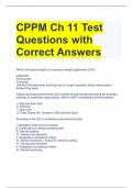 CPPM Ch 11 Test Questions with Correct Answers 