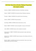 C207 WGU Data Driven Decision Making&vert; 135 questions&vert; with complete solutions