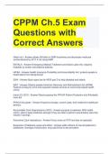 CPPM Ch.5 Exam Questions with Correct Answers 