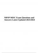 NRNP MISC Exam Questions and Answers Latest Updated 2023/2024 (SCORE A+)
