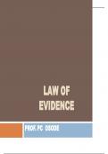 LAW OF EVIDENCE NOTES