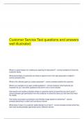   Customer Service Test questions and answers well illustrated.