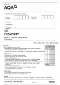 AS CHEMISTRY Paper 2 Organic and Physical Chemistry
