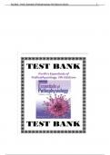 Test bank Porth's Essentials of Pathophysiology 5th Edition LATEST COMPLETE GUIDE With All Chapters  Graded A+.