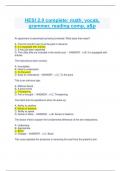 HESI 2&period;0 complete&colon; math&comma; vocab&comma; grammer&comma; reading comp&comma; a&p