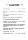 CEC exam&vert; 115 Questions &vert; With Complete Solutions