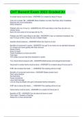 CHT Bonent Exam 2023 Graded A&plus;