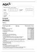 A-level PHYSICS Paper 2