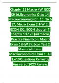 Chapter 13 Macro HW, ECO CH16, Economics Chap 14, Macroeconomics Ch. 15, 16 & 17, Macro Exam 2 (HW 5), ECON 202, ECON chapter 7, Chapter 13-17 Quiz macro, Practice Final Econ, Macro Exam 2 (HW 7), Econ Test 2, Macro Midterm, Macroeconomics Exam 1, All 1,6
