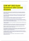 COB 487 2023 Exam Questions with Correct Answers 