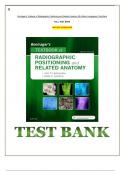 BONTRAGER'S TEXTBOOK OF RADIOGRAPHIC POSITIONING AND RELATED ANATOMY 9TH ED LAMPIGNANO TEST BANK