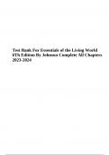 Test Bank For Essentials of the Living World 6Th Edition By George B&period; Johnson &vert; All Chapters 2023-2024