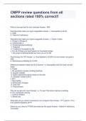 CMPP review questions from all sections rated 100&percnt; correct&excl;&excl;