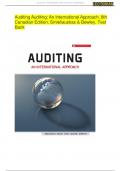 Auditing Auditing; An International Approach. 8th Canadian Edition, Smieliauskas & Bewley. Test Bank