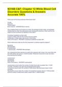N316B C&F&colon; Chapter 12 White Blood Cell Disorders Questions & Answers Accurate 100&percnt;