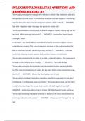 NCLEX MUSCULOSKELETAL questions and answers graded a&plus;