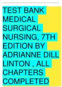 LeMone and Burke’s Medical-Surgical Nursing 7th Edition Bauldoff Test Bank| ALL CHAPTER 1- 50 | ISBN-13: 9780134868189 |Complete Test Bank