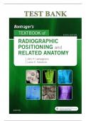 TEST BANK BONTRAGER'S TEXTBOOK OF RADIOGRAPHIC POSITIONING AND RELATED ANATOMY 9TH EDITION BY LAMPIGNANO | CHAPTER 1-20