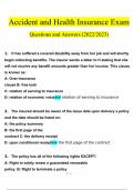 Accident and Health Insurance Exam Questions&period;