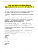 Internal Medicine Board ABIM &lpar;Questions and Answers-Graded A&plus;&rpar;