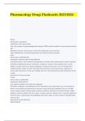 Pharmacology Drugs Flashcards 2023&sol;2024