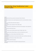Pharmacology Drug Classifications Latest Verified Update