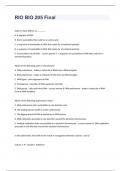 RIO BIO 205 Final exam questions and 100&percnt; correct  answers