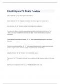 Electrolysis FL State 270 Review Questions And Answers