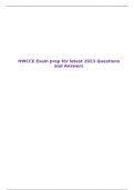HWCCE Exam prep for latest 2023 Questions and Answers