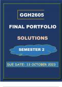 GGH2605 PORTFOLIO (COMPLETE ANSWERS) 2023 - DUE 13 OCTOBER 2023