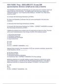 SOS NERC Prep - RElIABILITY Exam&vert; 200 QUESTIONS&vert; WITH COMPLETE SOLUTIONS
