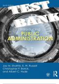 TEST BANK for Introducing Public Administration 10th Edition Jay M. Shafritz; E. W. Russell; Christo