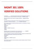 MGMT 301 100%  VERIFIED SOLUTIONS
