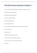 PHY100 Practice Questions Chapter 6 fully solved graded A+ 2023