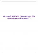 Microsoft MS-900 Exam Actual {36 Questions and Answers}