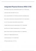WGU C165 Integrated Physical Science 138 Questions with 100&percnt; Correct Answers &vert; Updated &vert; Guaranteed A&plus;
