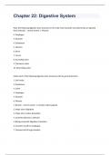 Chapter 22 Digestive System questions n answers graded A+ 2023