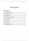 INTO Intro Tourism samenvatting BUas