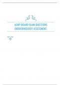 AGNP BOARD EXAM QUESTIONS Endocrinology Assessment
