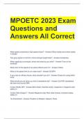 MPOETC 2023 Exam Questions and Answers All Correct 