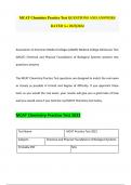 MCAT Chemistry Practice Test QUESTIONS AND ANSWERS RATED A&plus; 2023&vert;2024